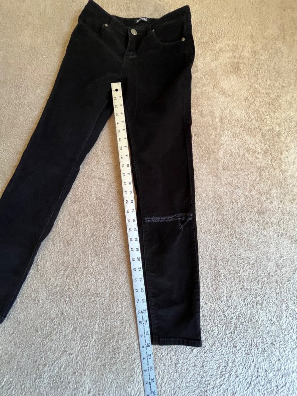 Buffalo David Bitton Womens Black Corduroy Skinny Fit Jeans Size 2/26 - Picture 7 of 16
